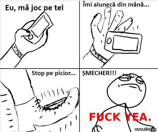 Stop pe picior cu telefonul mobil poze haioase
