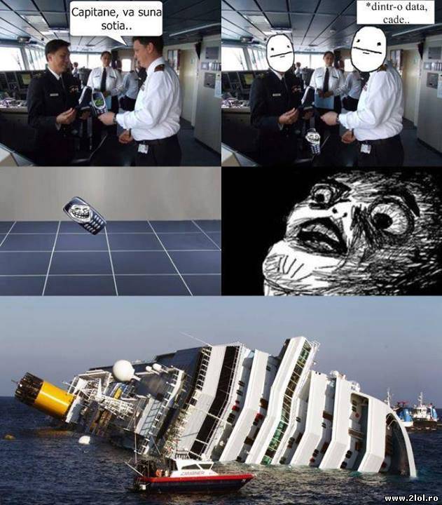 Când un Nokia cade într-un vapor poze haioase