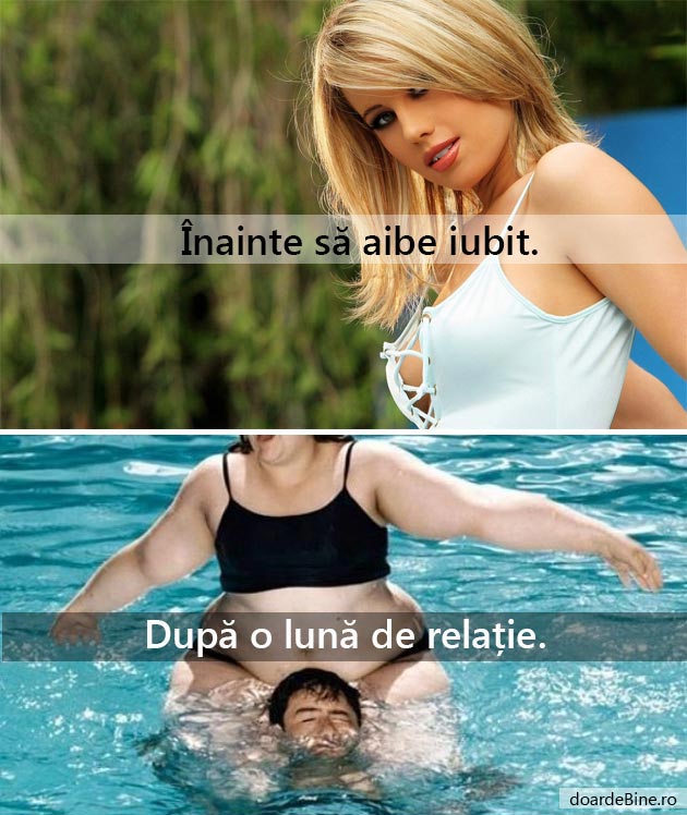 Fetele, înainte și după ce au iubit poze haioase