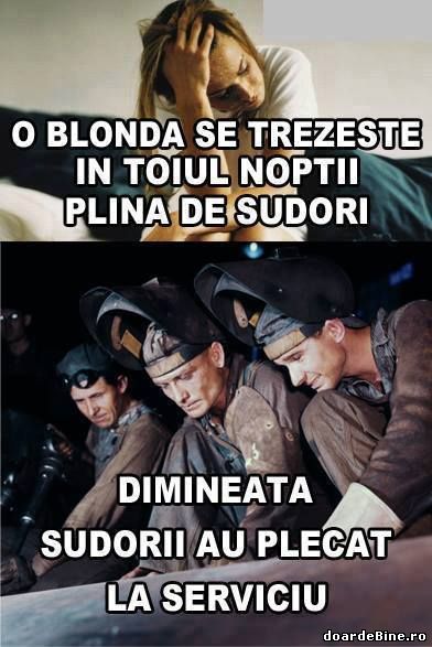 O blondă se trezește în toiul nopții poze haioase