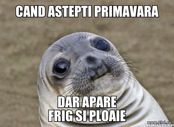 Cand astepti Primavara dar apare frig si cu ploaie poze haioase