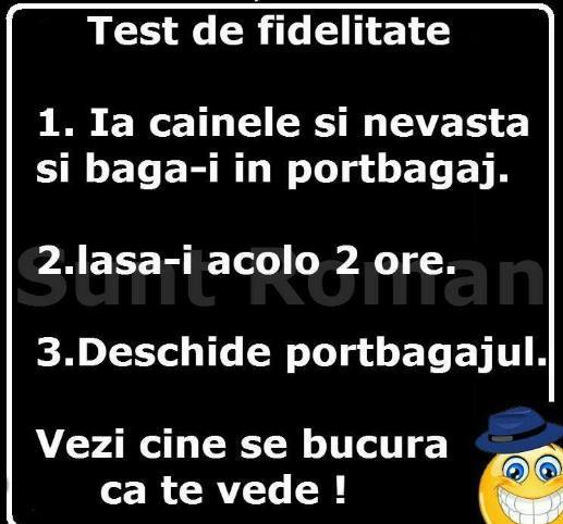 Test de fidelitate românesc poze haioase
