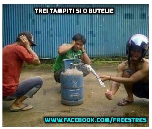 trei tampiti si o butelie poze haioase