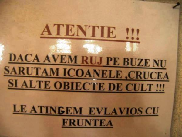 Crucea nu se sărută cu ruj pe buze poze haioase