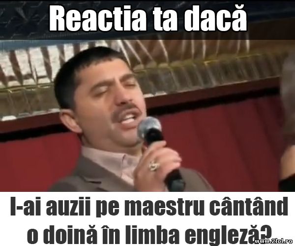 Dacă maestrul ar cânta o doină în limba engleză poze haioase