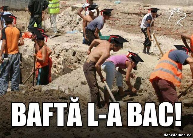 Baftă l-a BAC | poze haioase