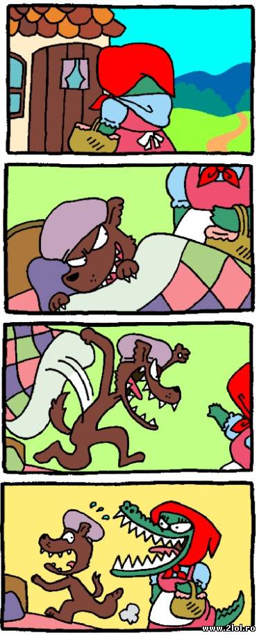 Țeapă lupule, nu-i scufița | poze haioase