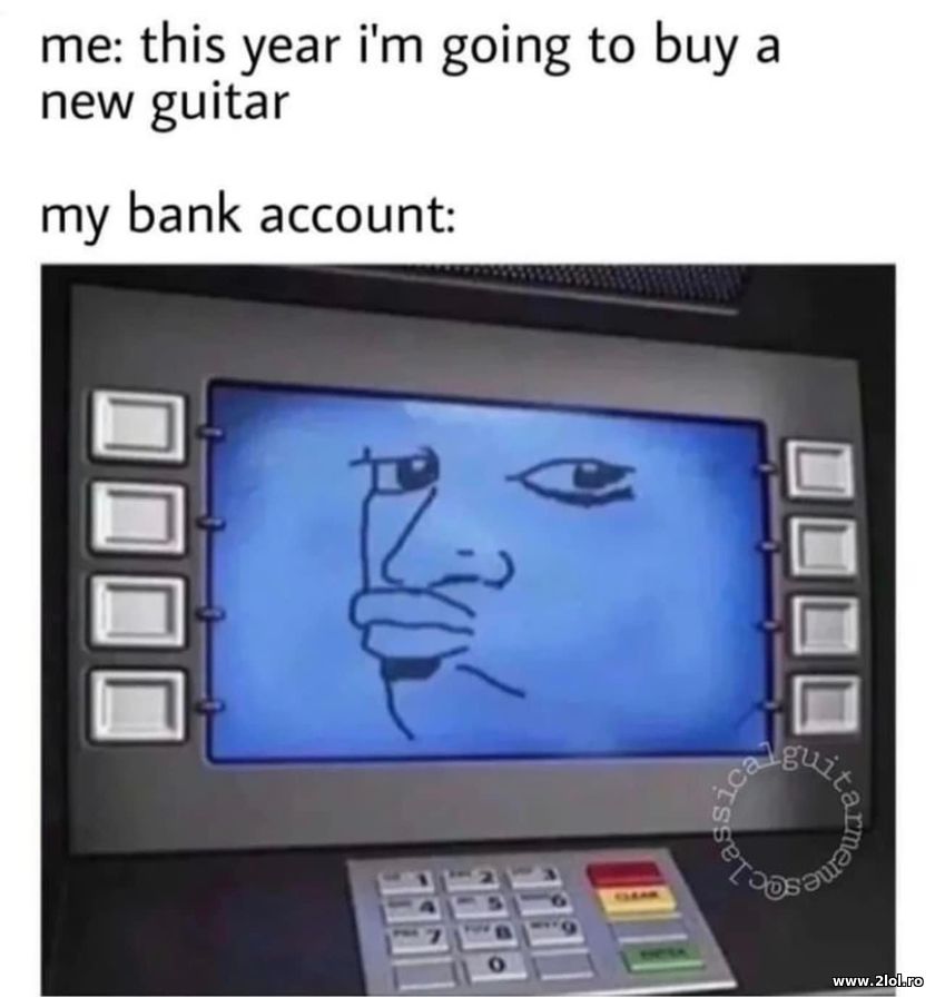 This year I'm going to buy a new guitar | poze haioase