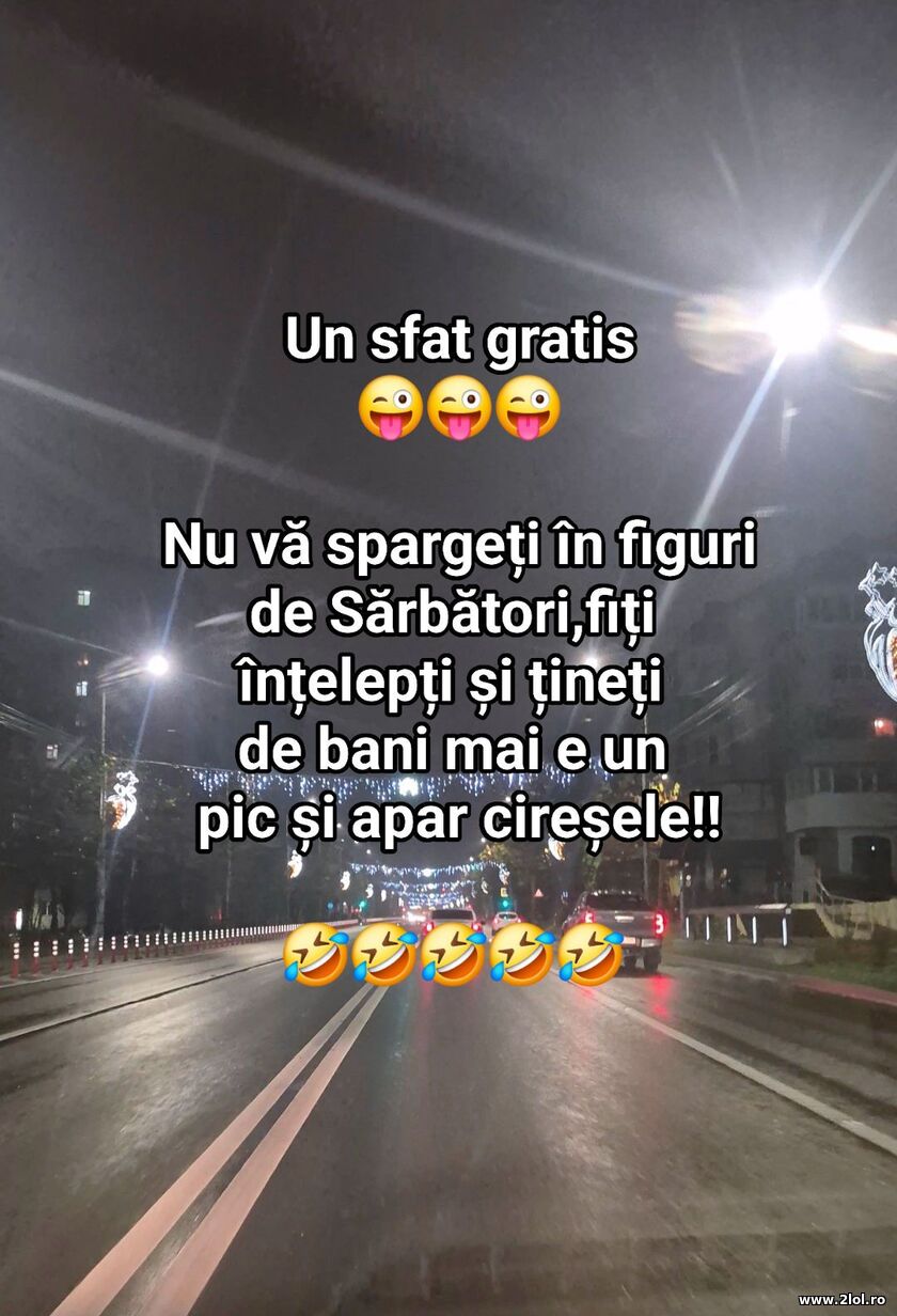 Sfat de sarbatori | poze haioase