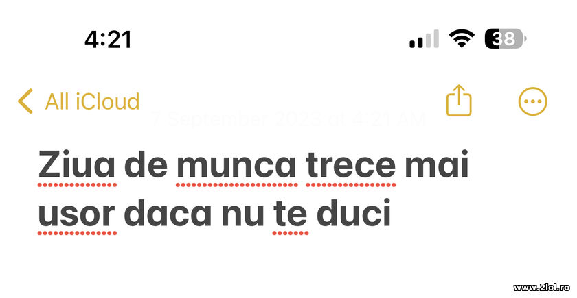 Ziua de munca trece mai usor daca nu te duci | poze haioase