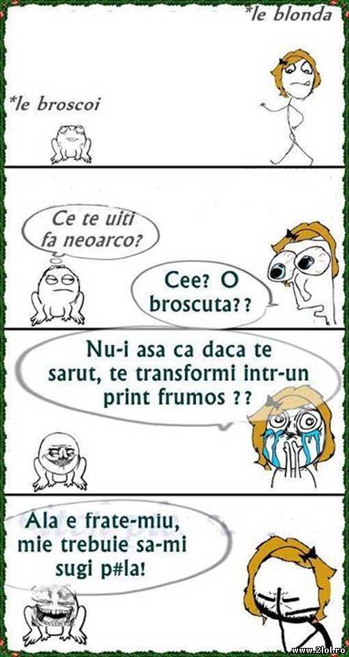 Dacă te sărut te transformi într-un prinț? | poze haioase