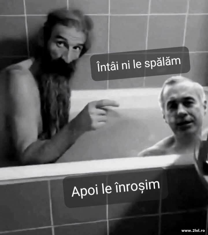 Intai le spalam apoi le inrosim | poze haioase