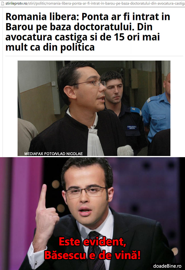 Cică agentul Ponta s-ar fi folosit de doctorat | poze haioase