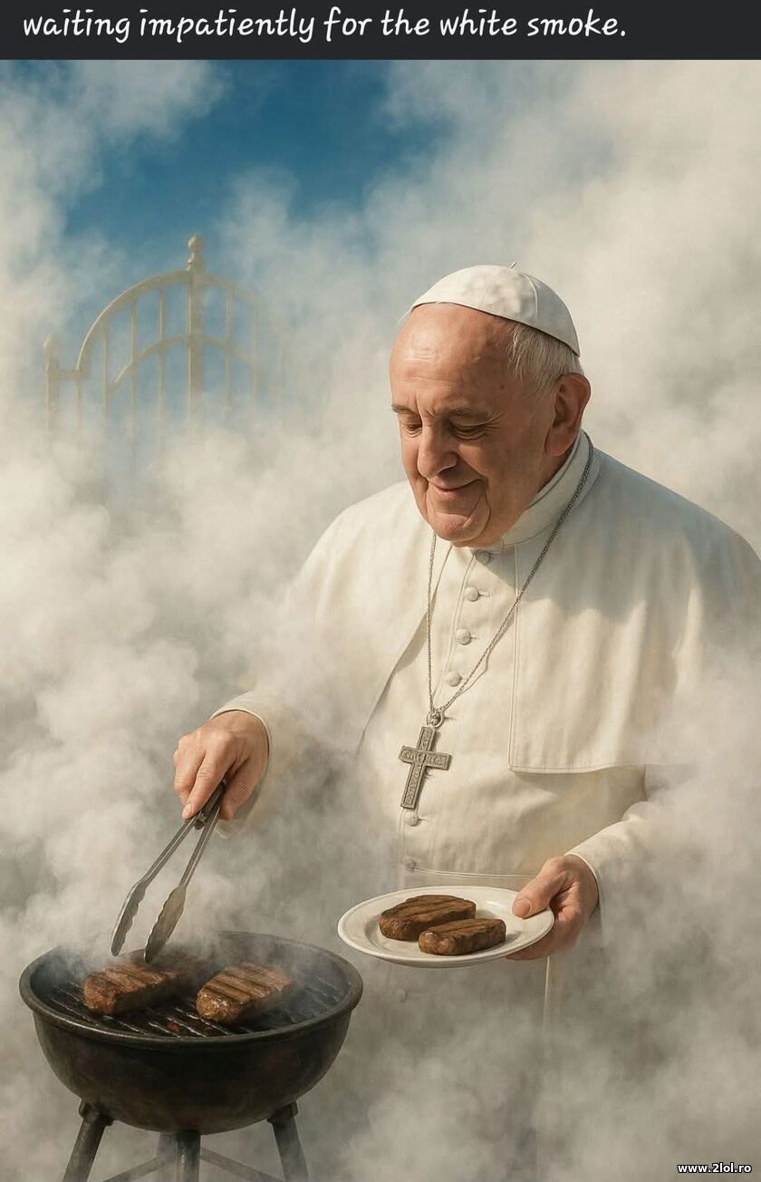 Waiting for white smoke | poze haioase