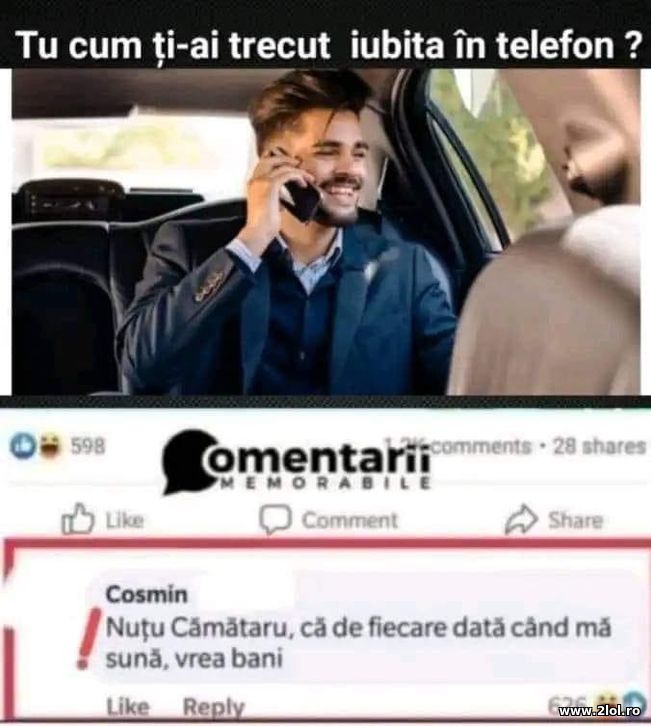 Cum ti-ai trecut iubita in telefon? | poze haioase