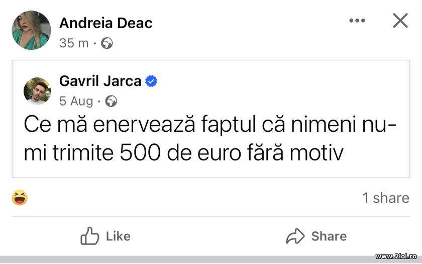 Ce ma enverveaza ca nimeni numi trimite €500 | poze haioase