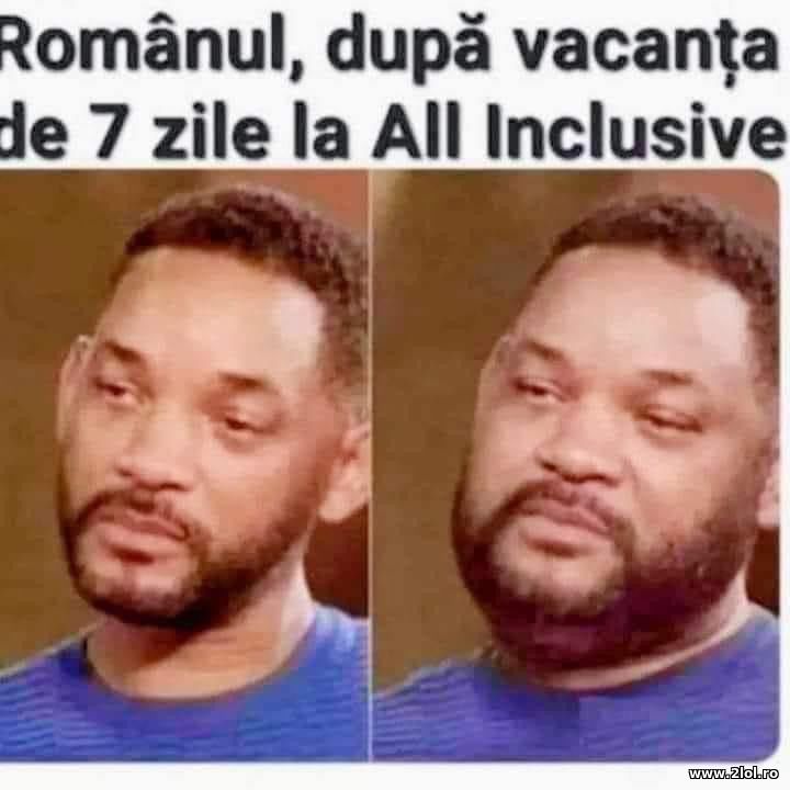 Romanul, dupa vacanta de 7 zile la all inclusive | poze haioase