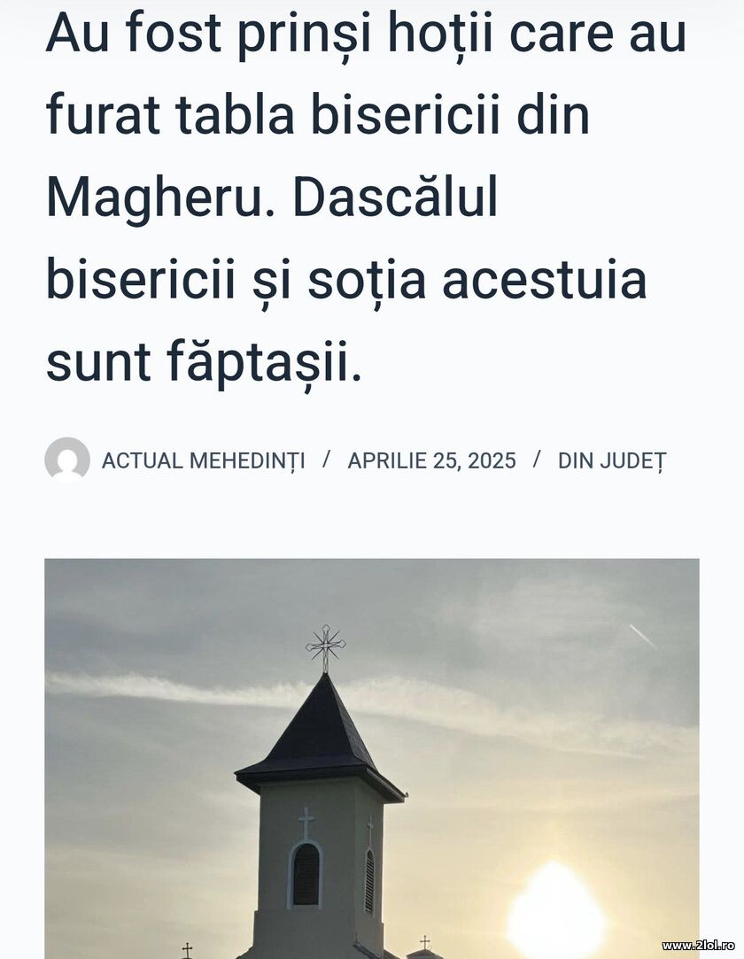 Hotii care au furat tabla bisericii | poze haioase