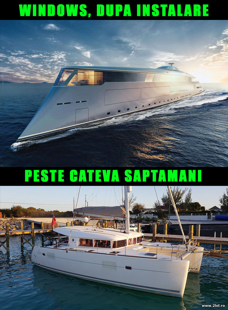 Windows, dupa instalare. Peste cateva saptamani | poze haioase