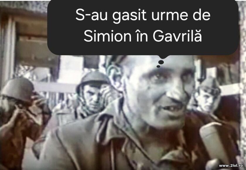 S-au gasit urme de Simion in Gavrila | poze haioase