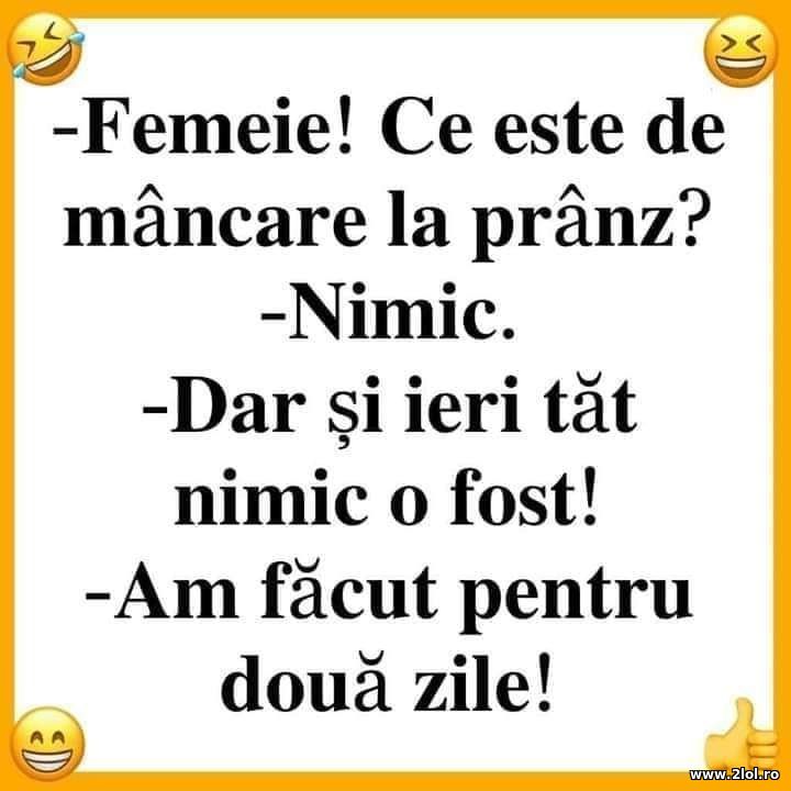 Femeie, ce este de mancare la pranz? | poze haioase