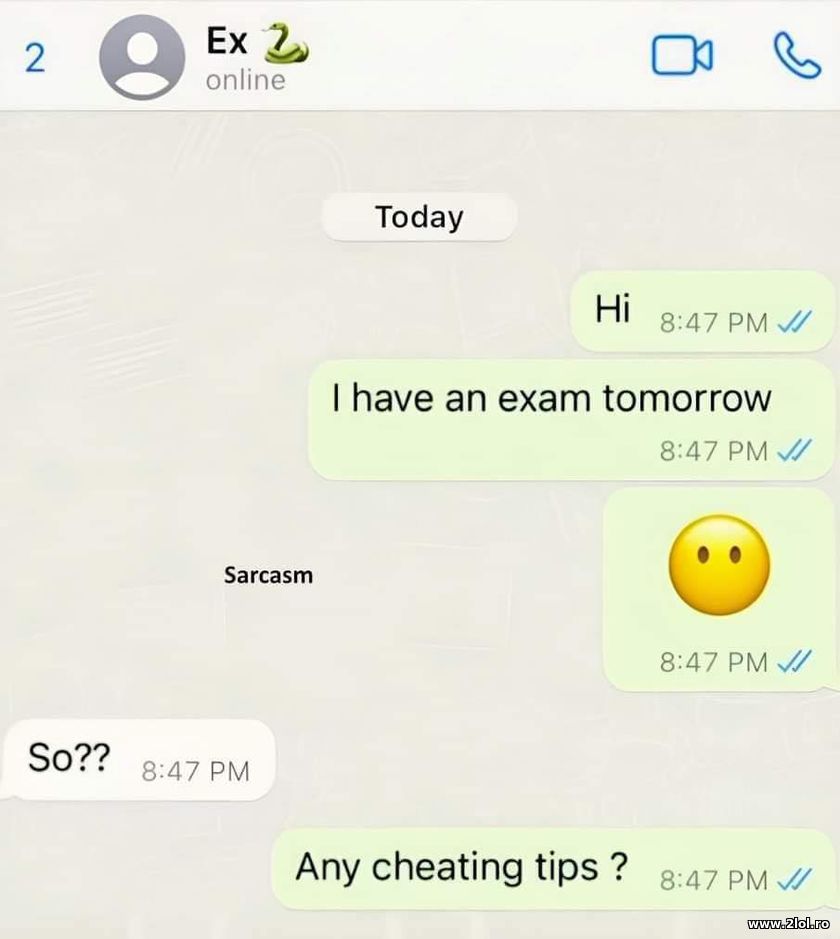 Hi. I have an exam tomorrow | poze haioase