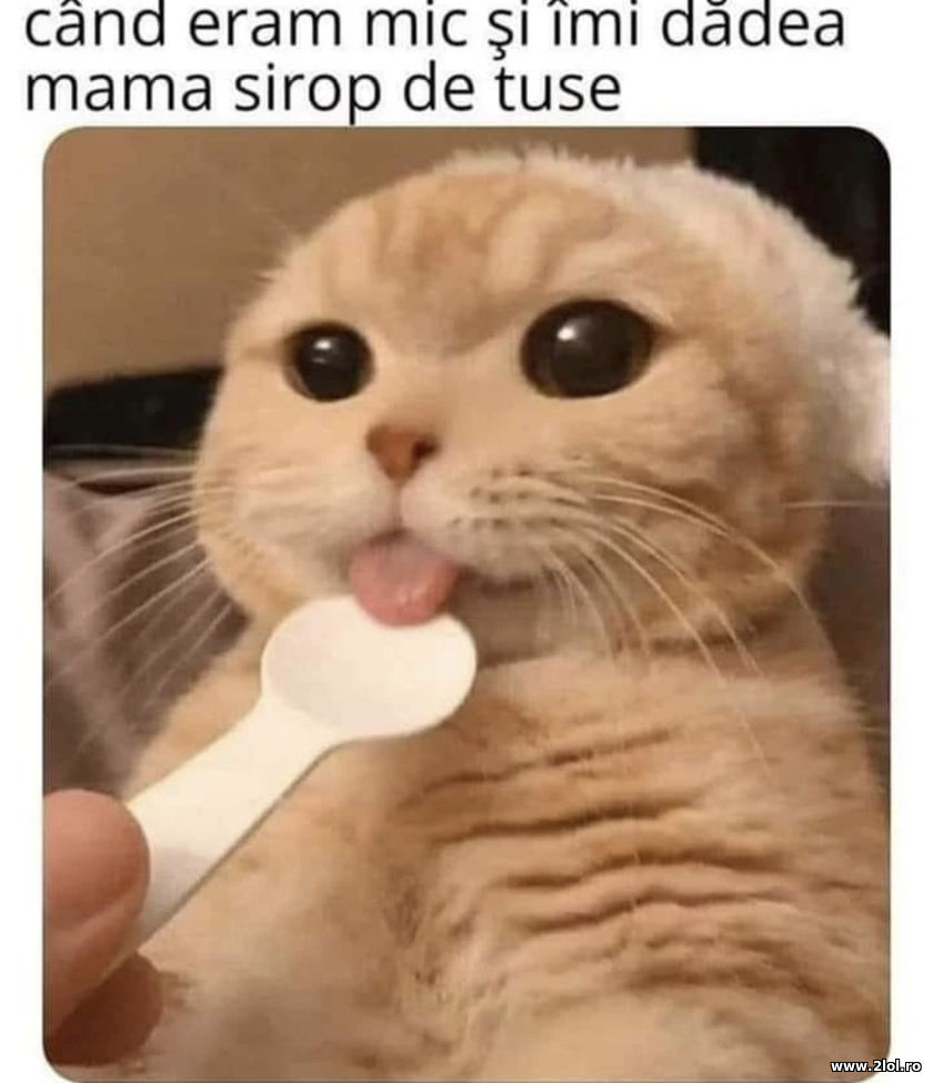 Cand eram mic si imi dadea mama sirop | poze haioase