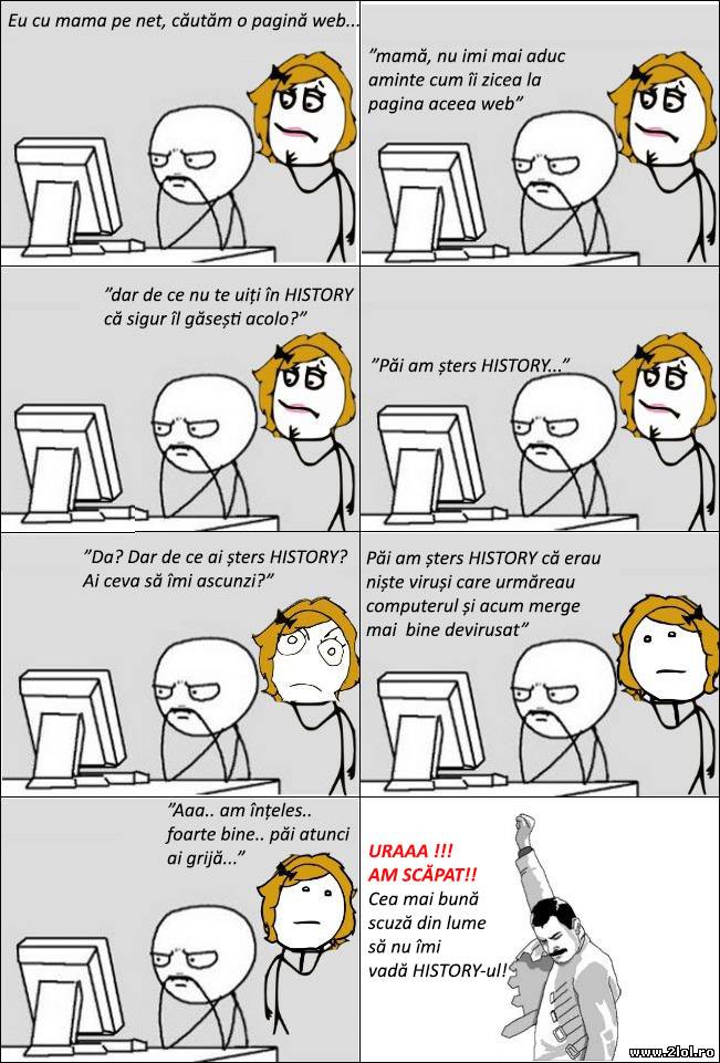 Pericolul history a fost evitat | poze haioase