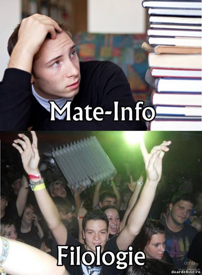 Mate-Info vs. filologie | poze haioase