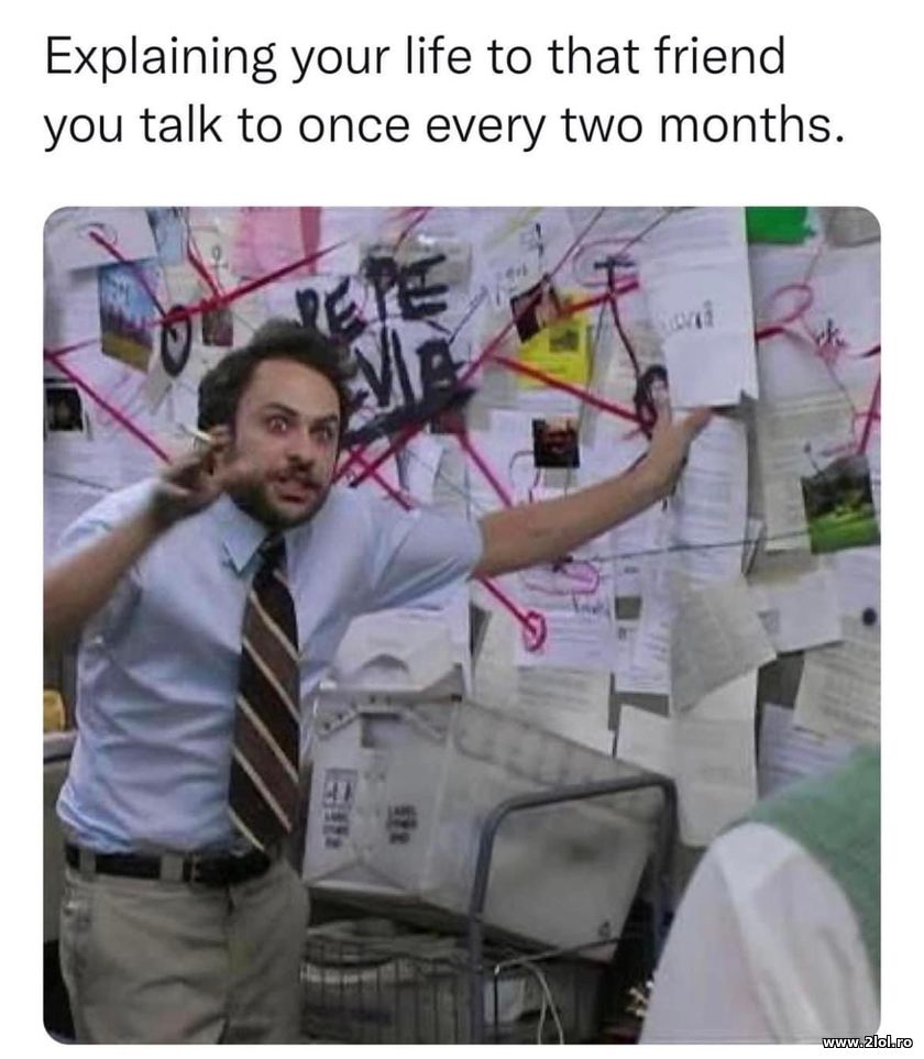 Explaining your life to that friend you talk once | poze haioase
