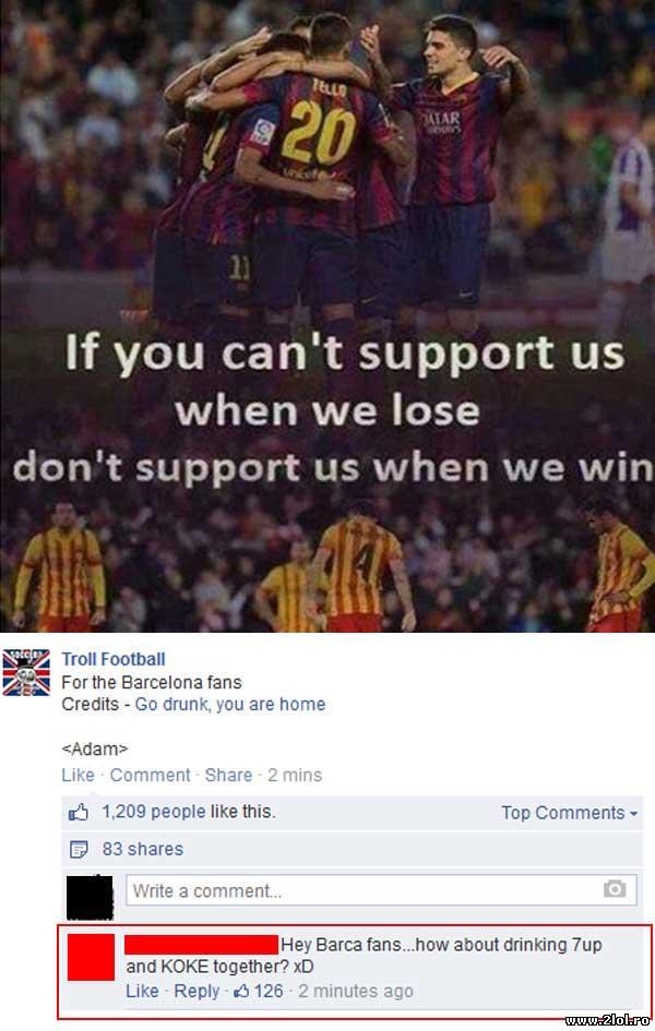 După 7 Up, Barcelona primește și o COLA | poze haioase