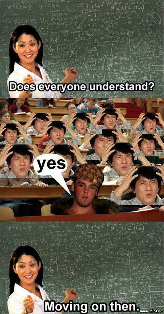 Când profesoara întreabă dacă aţi înteles | poze haioase