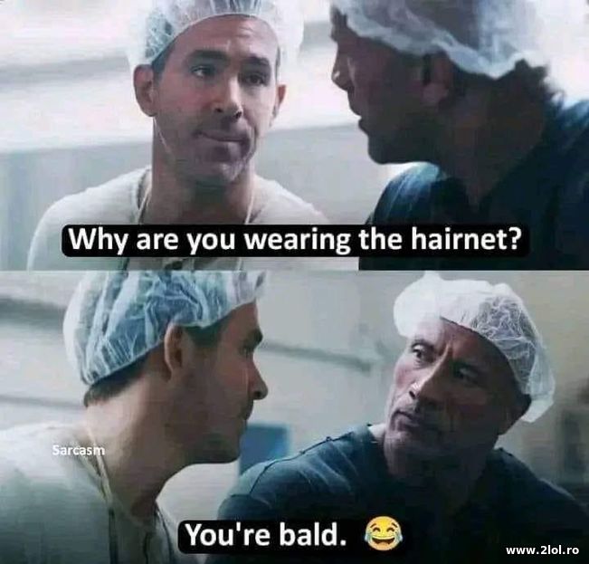 Why are you wearing the hairnet? | poze haioase