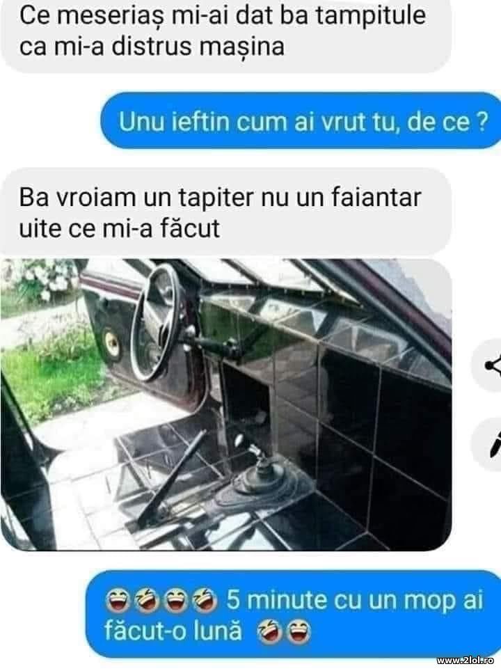 5 minute cu un mop si ai facut-o luna | poze haioase