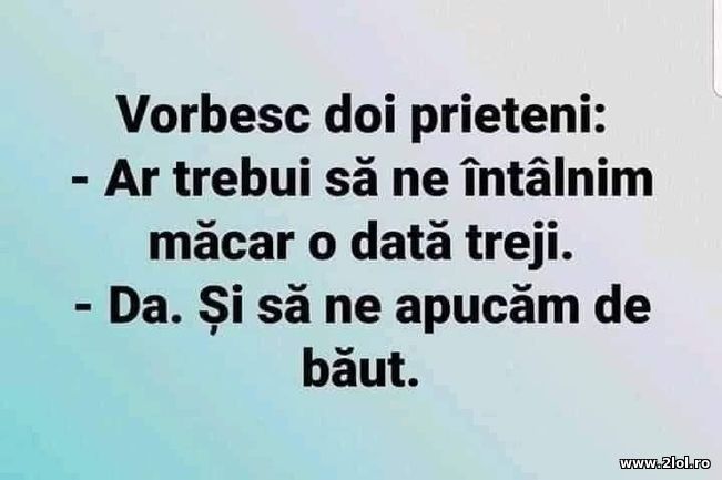 Ar trebui sa ne intalnim macar o data treji | poze haioase