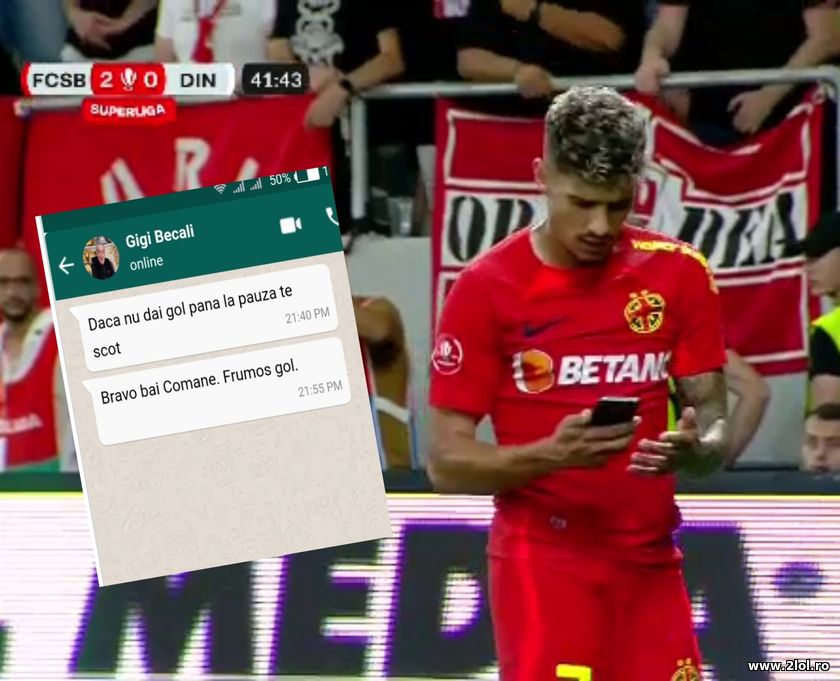 Daca nu dai gol la pauza te scot - Gigi Becali | poze haioase