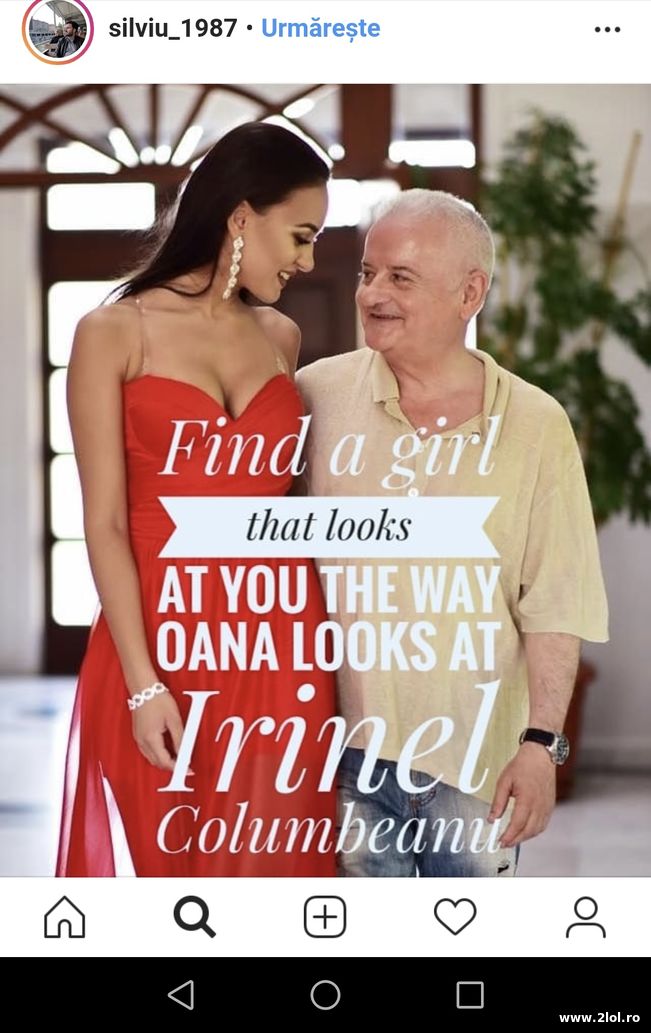 The way Oana looks at Irinel Columbeanu | poze haioase