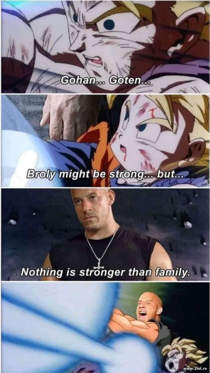 Nothing is stronger than family - DBZ | poze haioase