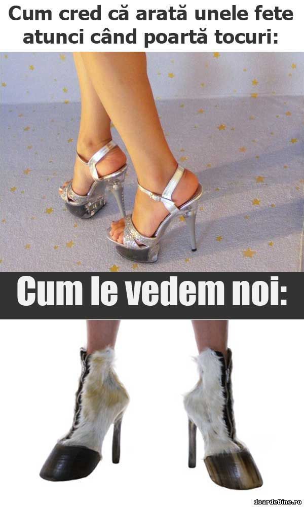 Cum cred că arată fetele atunci când poartă tocuri | poze haioase