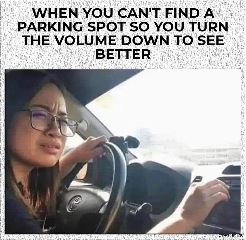 When you can't find a parking spot | poze haioase