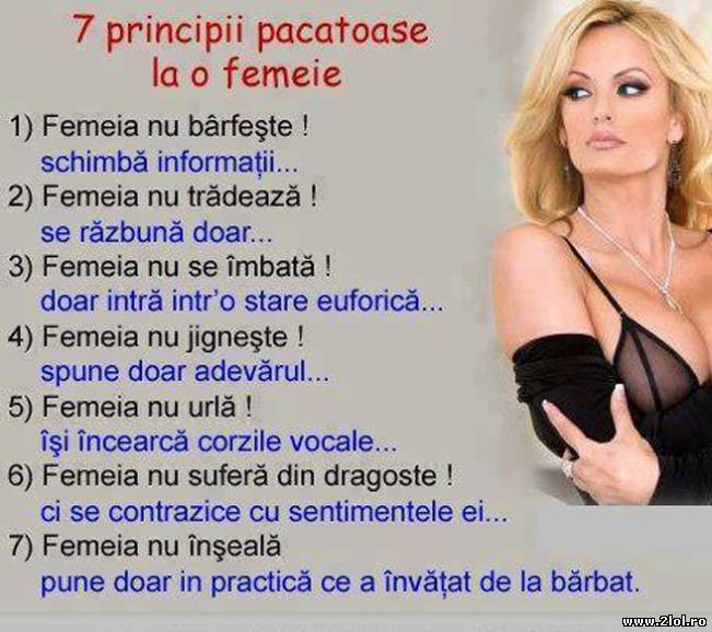 7 Principii păcătoare la o femeie | poze haioase