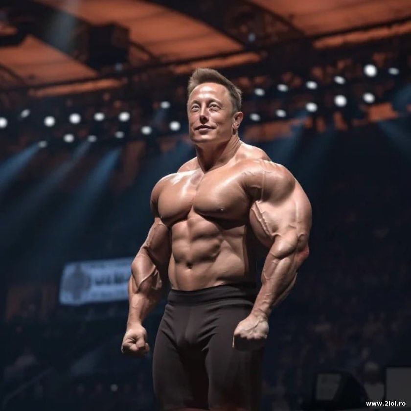 Elon Musk bodybuilder | poze haioase