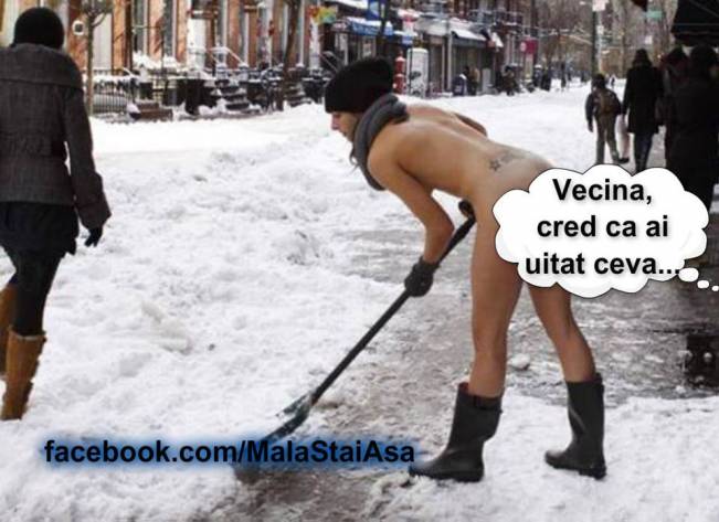 Ce să uite? Doar a şi-a luat fular şi căciulă | poze haioase