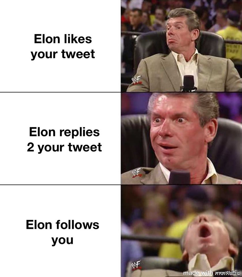 Elon likes your tweet, replies, follows you | poze haioase