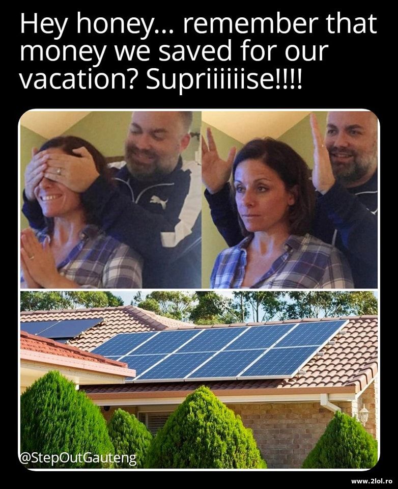 Remember that money saved for vacation? | poze haioase