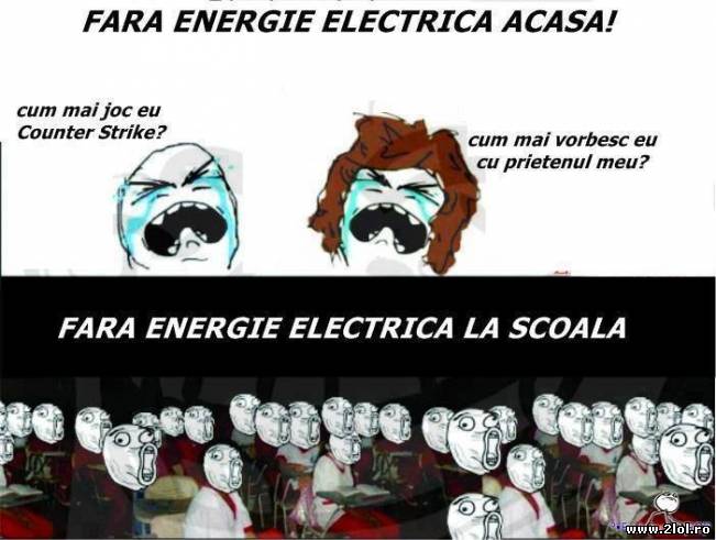 Fără curent, acasă și la școală | poze haioase