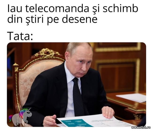 Iau telecomanda si schimb pe desene | poze haioase