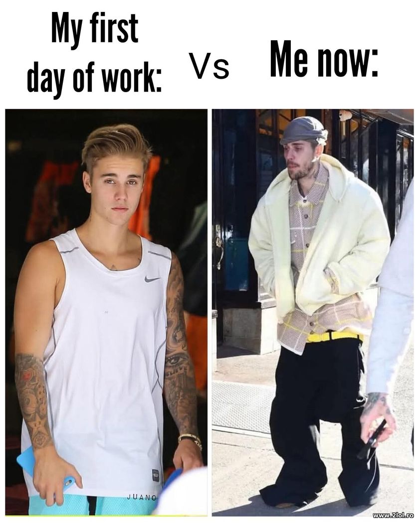 My first day of work | poze haioase