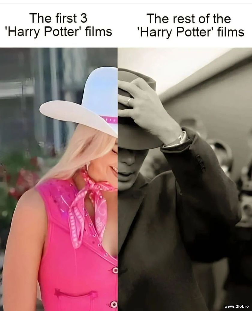 The first 3 Harry Potter films and the rest | poze haioase