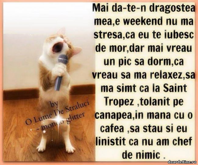 În weekend nu mă stresa | poze haioase